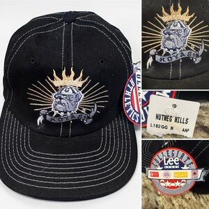 Rare Vtg Deadstock Georgetown Hoyas Nutmeg Mills Lee Snapback 90s Sunburst NWT